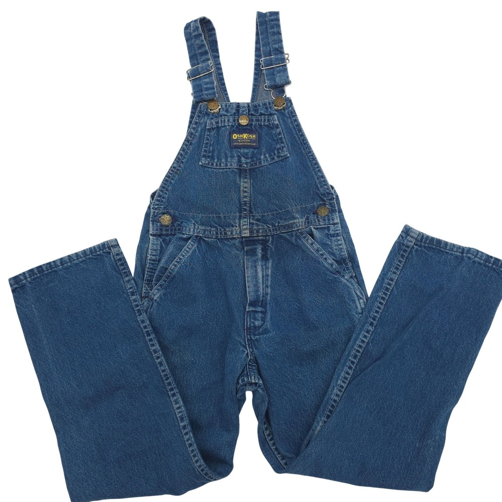 Vintage Denim Bib Overalls OshKosh B'gosh Blue Denim Overalls Kids Size 7